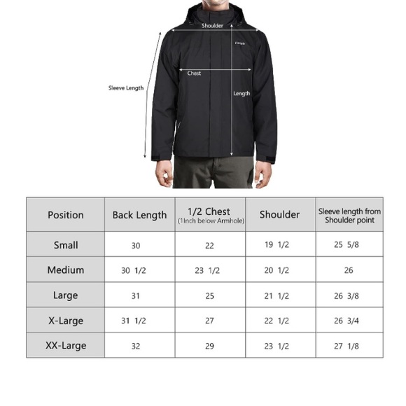 PAMLULU Mens Waterproof Rain Jacket - Picture 6 of 9